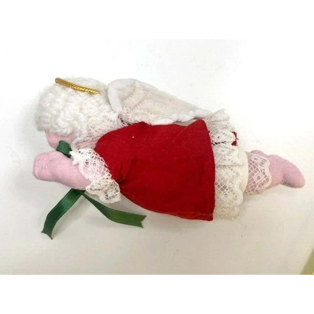 Vintage Annalee Doll Christmas Mrs. Claus Angel Halo Wings‎ Ornament